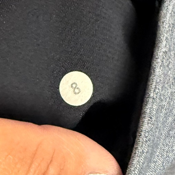 Lululemon Inspire Tight II Gray /Black zip Pockets Mesh Panels Womens - Picture 7 of 8